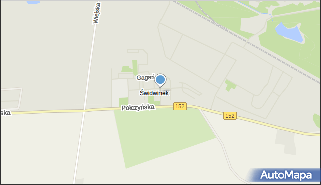 Świdwin, Franciszka Żwirki i Stanisława Wigury, mapa Świdwin
