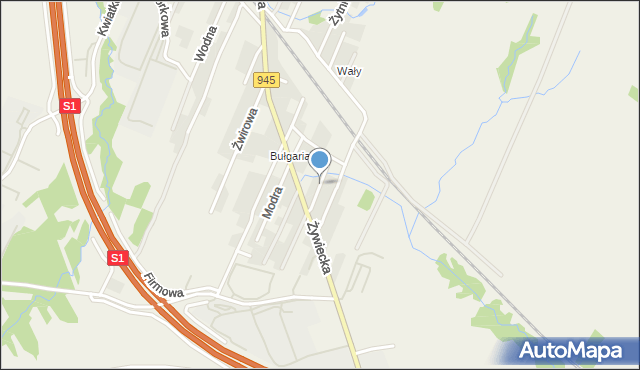 Wilkowice powiat bielski, Frezji, mapa Wilkowice powiat bielski