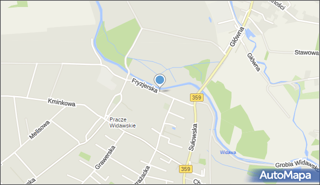 Wrocław, Fryzjerska, mapa Wrocławia