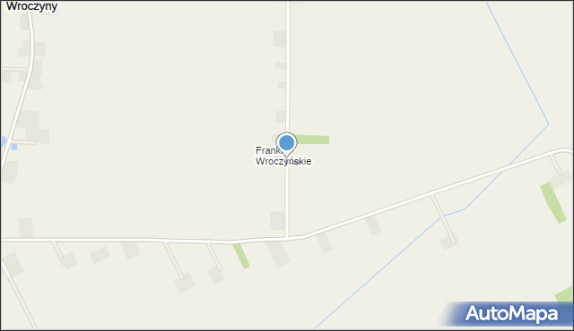 Wroczyny, Franki Wroczyńskie, mapa Wroczyny