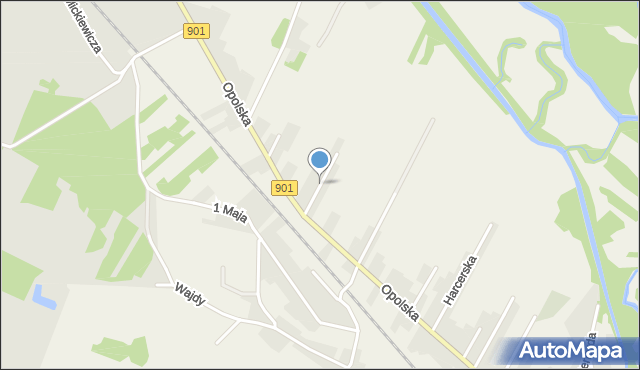 Żędowice, Fredry Aleksandra, mapa Żędowice