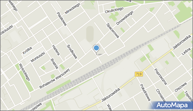 Żyrardów, Franciszka Żwirki i Stanisława Wigury, mapa Żyrardów