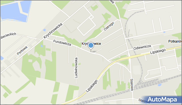 Radom, Fundowicza Stefana, mapa Radomia