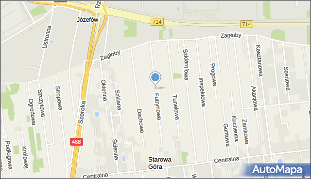 Starowa Góra, Futrynowa, mapa Starowa Góra