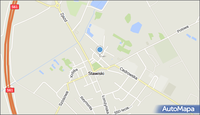 Stawiski, Furmańska, mapa Stawiski