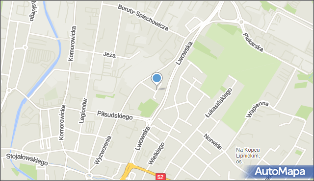 Bielsko-Biała, Garibaldiego Giuseppe, mapa Bielsko-Białej