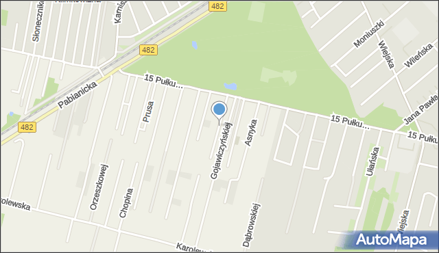 Chechło Pierwsze, Gałczyńskiego Konstantego Ildefonsa, mapa Chechło Pierwsze