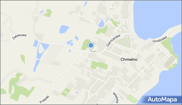 Chmielno powiat kartuski, Garncarska, mapa Chmielno powiat kartuski