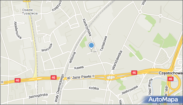 Częstochowa, Galla Anonima, mapa Częstochowy