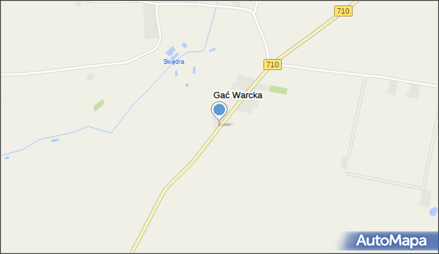 Gać Warcka, Gać Warcka, mapa Gać Warcka