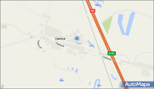 Garbce, Garbce, mapa Garbce