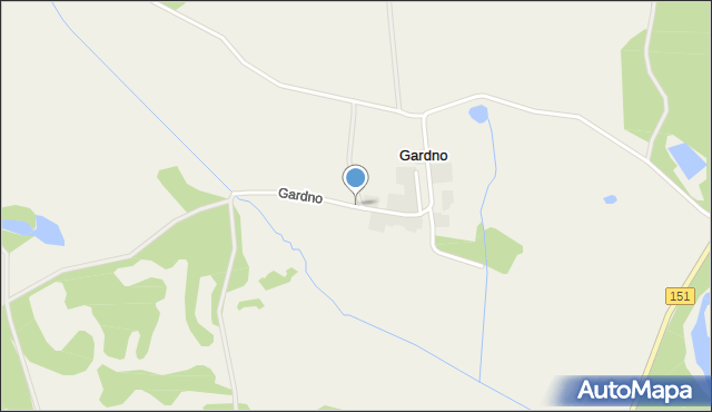 Gardno gmina Węgorzyno, Gardno, mapa Gardno gmina Węgorzyno