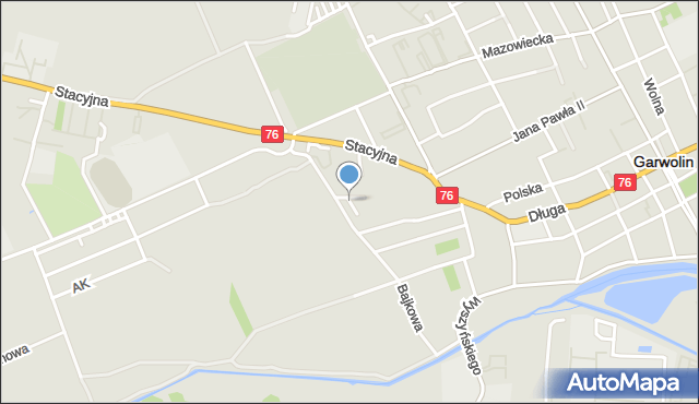 Garwolin, Gajowa, mapa Garwolin