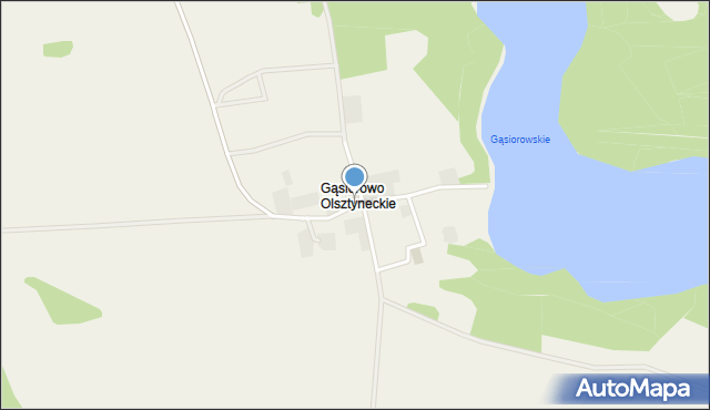 Gąsiorowo Olsztyneckie, Gąsiorowo Olsztyneckie, mapa Gąsiorowo Olsztyneckie