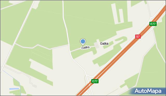 Gatka gmina Strzegowo, Gatka, mapa Gatka gmina Strzegowo