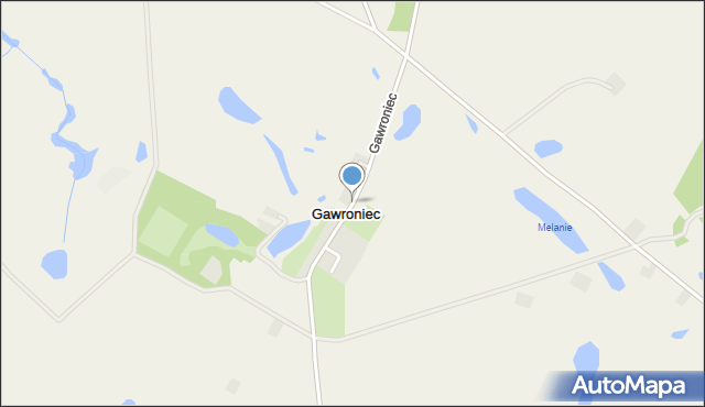 Gawroniec gmina Bukowiec, Gawroniec, mapa Gawroniec gmina Bukowiec