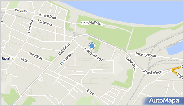 Gdańsk, Gałczyńskiego Konstantego Ildefonsa, mapa Gdańska