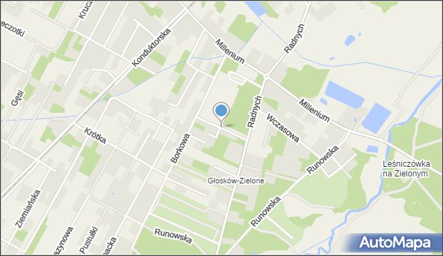 Głosków gmina Piaseczno, Gąsiorka, mapa Głosków gmina Piaseczno