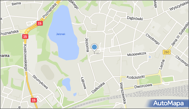 Gniezno, Garbarska, mapa Gniezna