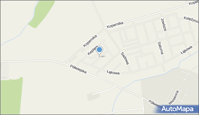 Gwiazdowo gmina Kostrzyn, Galileusza, mapa Gwiazdowo gmina Kostrzyn