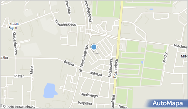 Inowrocław, Gałczyńskiego Konstantego Ildefonsa, mapa Inowrocławia