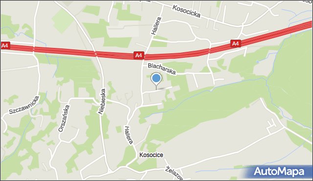 Kraków, Gąsiorowskiego Wacława, mapa Krakowa