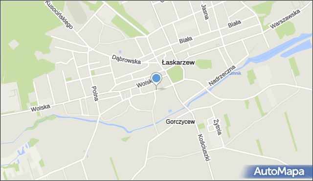 Łaskarzew, Garbarska, mapa Łaskarzew