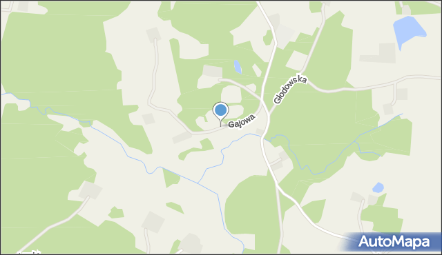 Łebno, Gajowa, mapa Łebno
