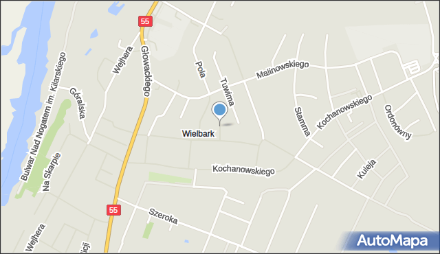 Malbork, Gałczyńskiego Konstantego Ildefonsa, mapa Malborka