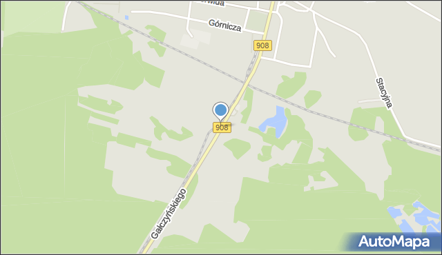 Miasteczko Śląskie, Gałczyńskiego Konstantego Ildefonsa, mapa Miasteczko Śląskie