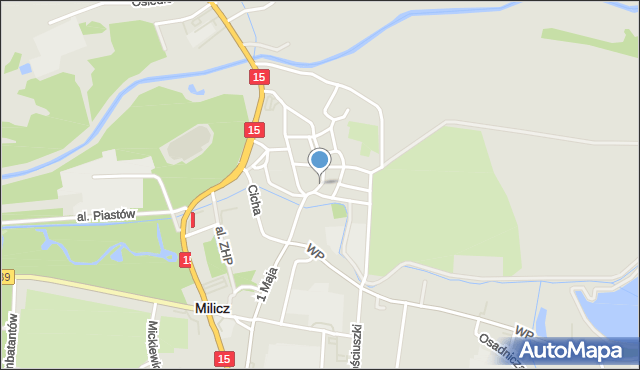 Milicz, Garncarska, mapa Milicz