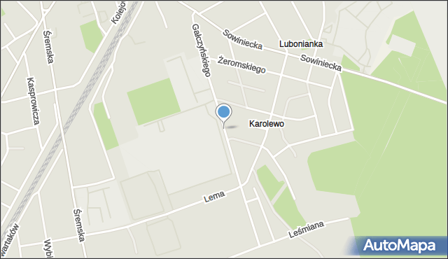 Mosina powiat poznański, Gałczyńskiego Konstantego Ildefonsa, mapa Mosina powiat poznański