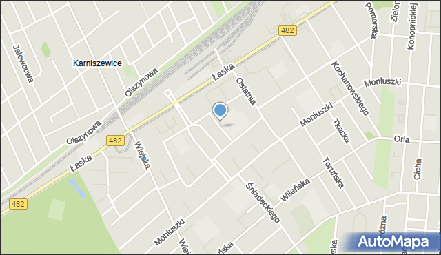 Pabianice, Garażowa, mapa Pabianic