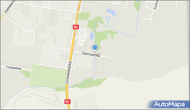 Pruszcz Gdański, Garncarska, mapa Pruszcz Gdański