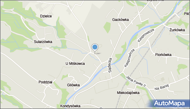 Rabka-Zdrój, Garncarska, mapa Rabka-Zdrój