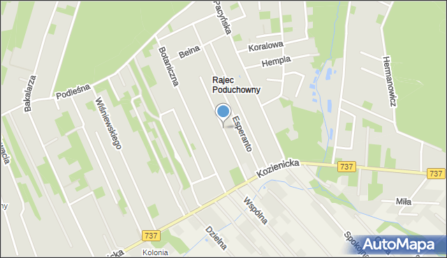 Radom, Gackiego Józefa, mapa Radomia