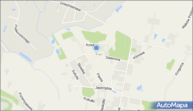 Rakownia, Gawrona, mapa Rakownia