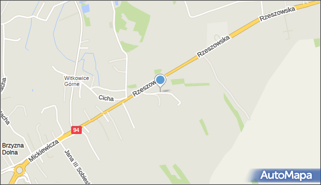 Ropczyce, Gajowa, mapa Ropczyce