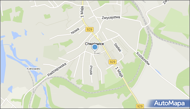 Rybnik, Gałczyńskiego Konstantego Ildefonsa, mapa Rybnika