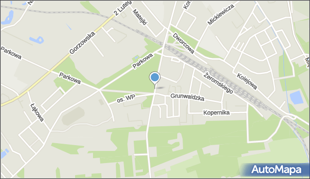 Skwierzyna, Garnizonowa, mapa Skwierzyna