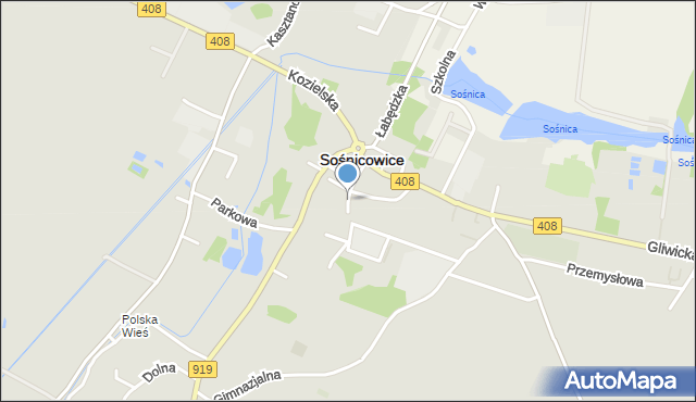 Sośnicowice, Gajowa, mapa Sośnicowice