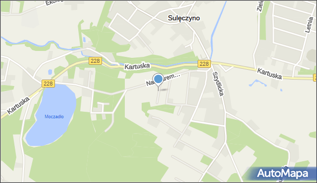 Sulęczyno, Galaktyczna, mapa Sulęczyno