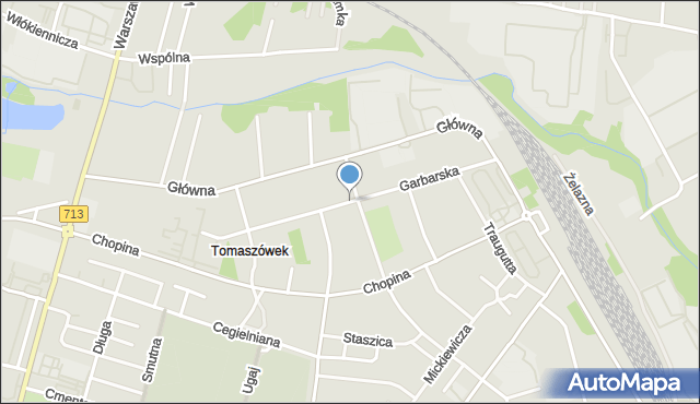 Tomaszów Mazowiecki, Garbarska, mapa Tomaszów Mazowiecki