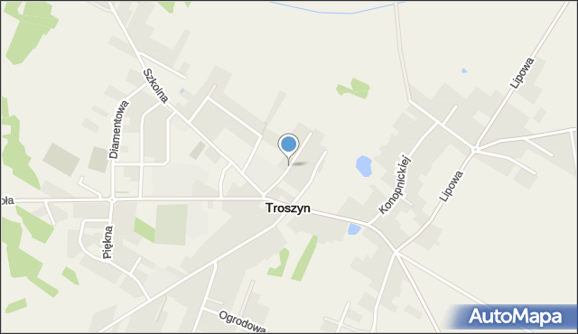 Troszyn powiat ostrołęcki, Gajowa, mapa Troszyn powiat ostrołęcki
