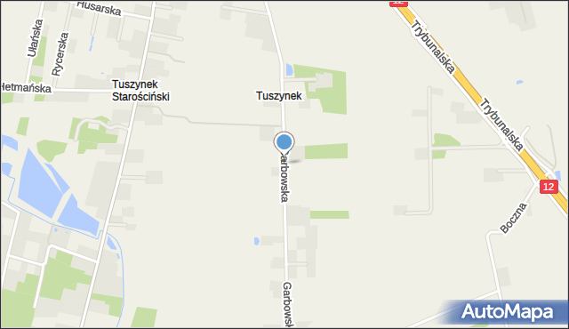 Tuszynek Majoracki, Garbowska, mapa Tuszynek Majoracki