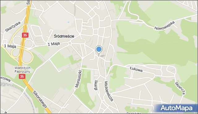 Wałbrzych, Garbarska, mapa Wałbrzycha
