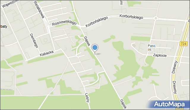 Warszawa, Gąsek, mapa Warszawy