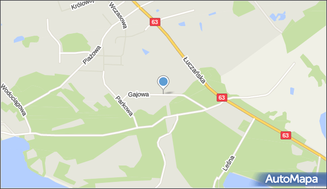 Węgorzewo, Gajowa, mapa Węgorzewo