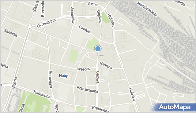 Wrocław, Gajowa, mapa Wrocławia