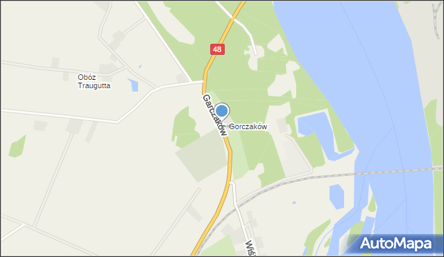 Zajezierze gmina Sieciechów, Garczaków, mapa Zajezierze gmina Sieciechów